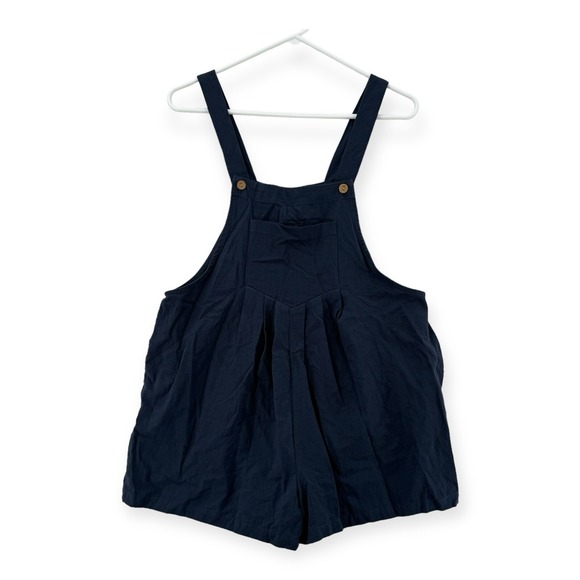 Pants - NWT Emery Rose Overall Shorts Romper Womens Small Pleated Front Cotton